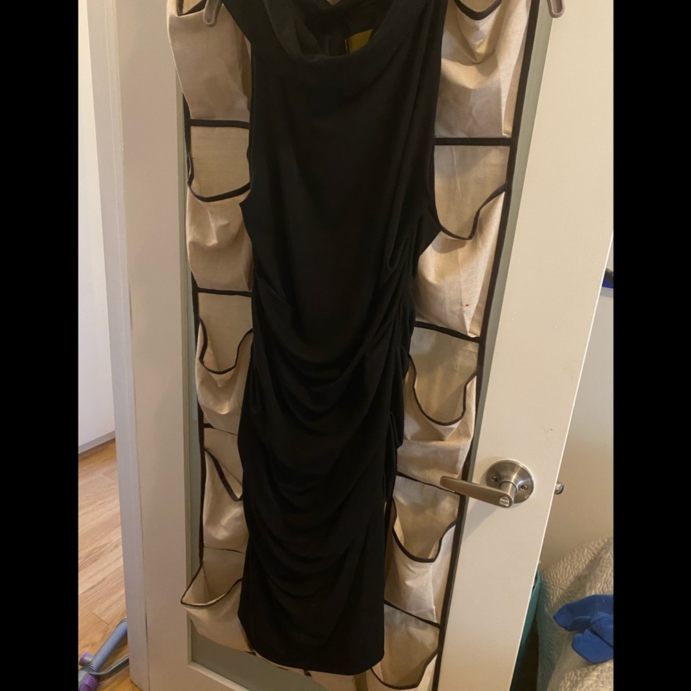 Black fitted dress